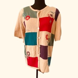 🌟🔥 BOGO Sale🔥🌟 NWT Alfred Dunner Color Block Cardigan